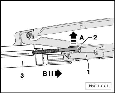 Volswagen Tiguan. Front Sunroof Glass Panel Tilt Mechanism and Cable, Removing and Installing