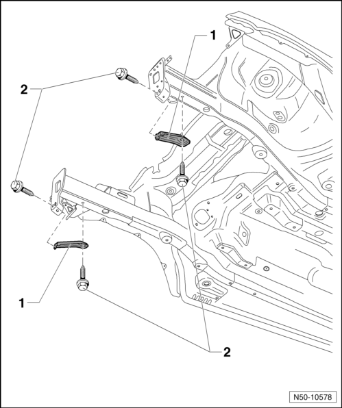 Volswagen Tiguan. Overview - Bracket for Bumper Bracket