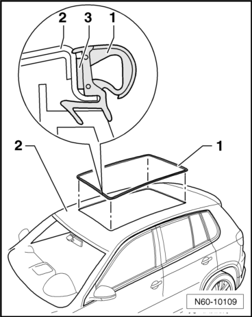 Volswagen Tiguan. Outer Seal, Replacing and Installing