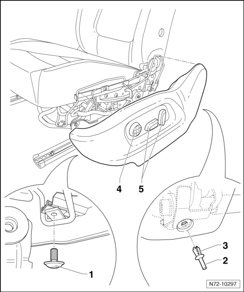 Volswagen Tiguan. Sill-Side Trim Panel, Removing and Installing