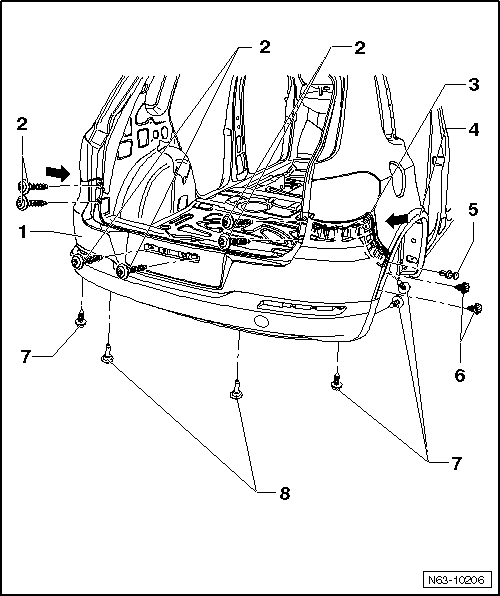 Volswagen Tiguan. Overview - Rear Bumper Cover