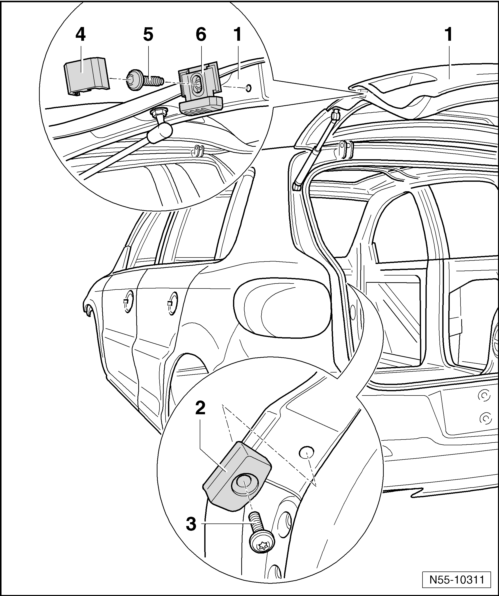 Volswagen Tiguan. Stop Buffer, Adjusting