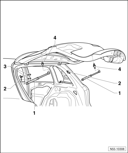 Volswagen Tiguan. Overview - Gas-Filled Strut