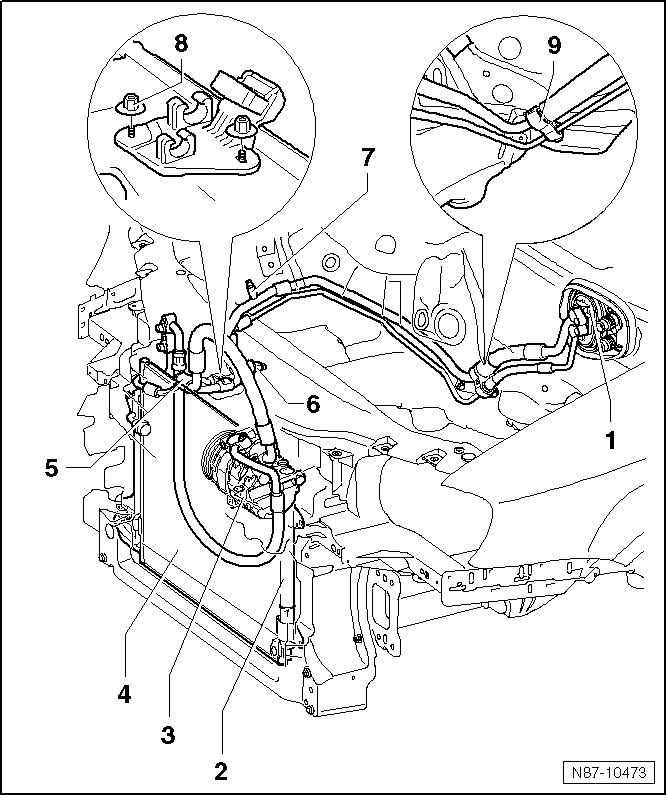 Volswagen Tiguan. System Overview - Refrigerant Circuit