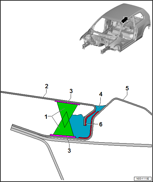 Volswagen Tiguan. Adhesive Surface Pretreatment when Replacing Laser-Soldered Roofs