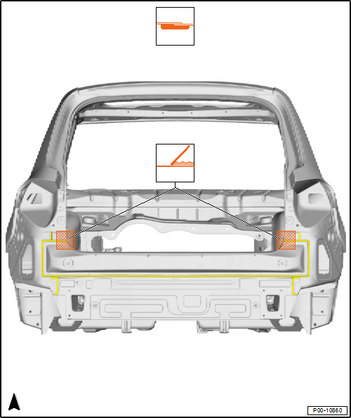 Volswagen Tiguan. Seal in the Rear Lid End Area