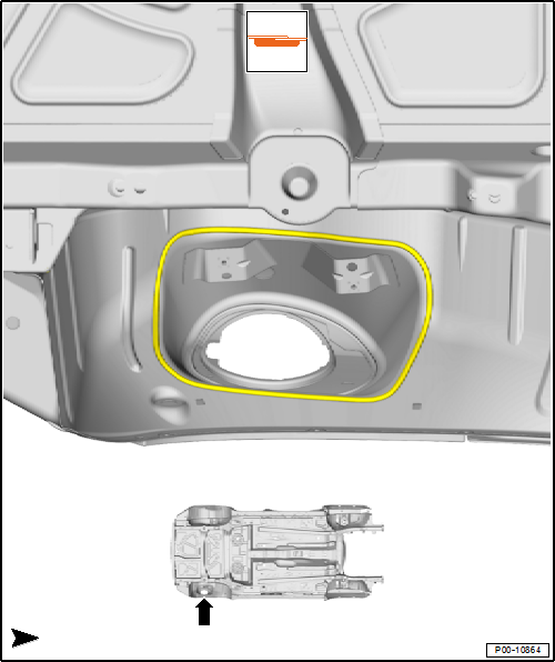 Volswagen Tiguan. Seam Sealing in Fuel Filler Neck Area