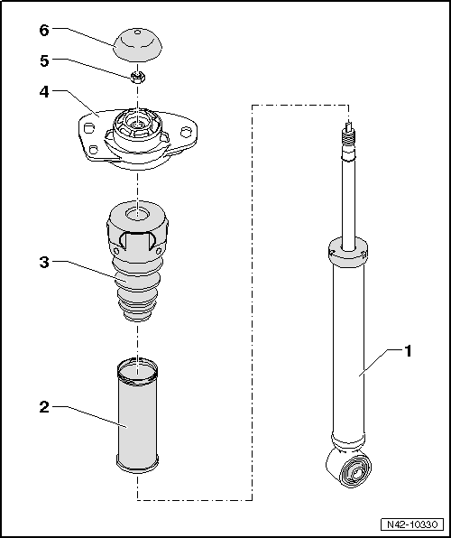 Volswagen Tiguan. Shock Absorber, Servicing