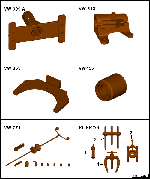 Volswagen Tiguan. Special Tools