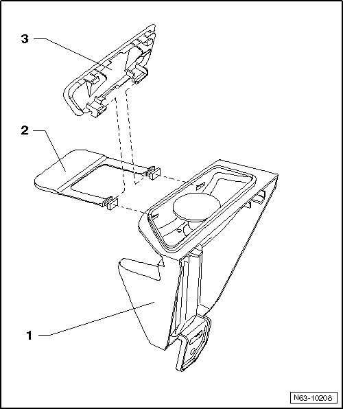 Volswagen Tiguan. Overview - Release Button Bracket