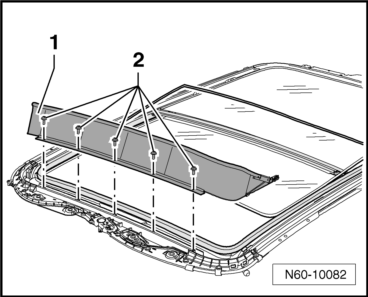 Volswagen Tiguan. Wind Deflector, Removing and Installing